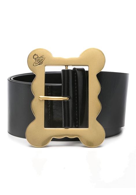 Black wide Frame Buckle belt Vivienne Westwood - women